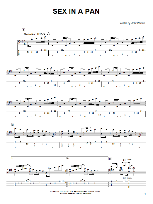 Learn to play Victor Wooten Sex In A Pan sheet music for Bass Guitar Tab in minutes. Victor Wooten Sex In A Pan sheet music notes and chords. Download Printable PDF.