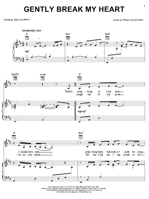 Learn to play Linda Eder Gently Break My Heart sheet music for Piano, Vocal & Guitar (Right-Hand Melody) in minutes. Linda Eder Gently Break My Heart sheet music notes and chords. Download Printable PDF.