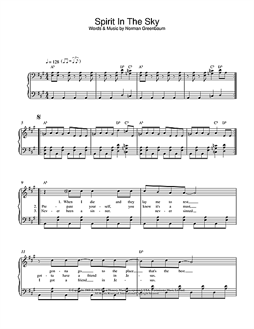 Learn to play Gareth Gates Spirit In The Sky sheet music for Piano in minutes. Gareth Gates Spirit In The Sky sheet music notes and chords. Download Printable PDF.
