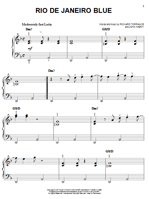 Learn to play Randy Crawford Rio De Janeiro Blue sheet music for Easy Piano in minutes. Randy Crawford Rio De Janeiro Blue sheet music notes and chords. Download Printable PDF.