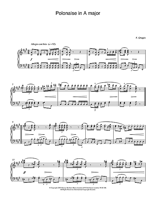 Learn to play Frederic Chopin Polonaise Op.40, No.1 sheet music for Piano in minutes. Frederic Chopin Polonaise Op.40, No.1 sheet music notes and chords. Download Printable PDF.