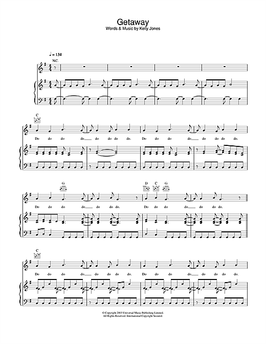 Learn to play Stereophonics Getaway sheet music for Piano, Vocal & Guitar in minutes. Stereophonics Getaway sheet music notes and chords. Download Printable PDF.