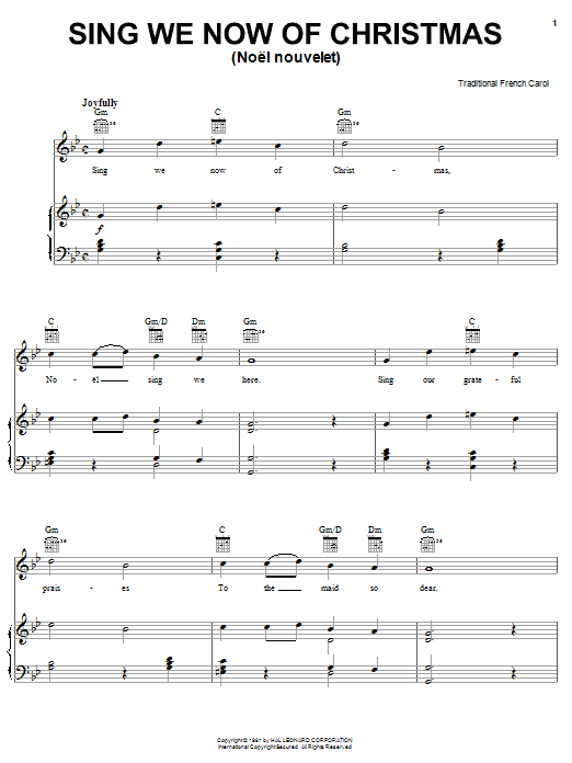 Learn to play Traditional Carol Sing We Now Of Christmas sheet music for Piano, Vocal & Guitar (Right-Hand Melody) in minutes. Traditional Carol Sing We Now Of Christmas sheet music notes and chords. Download Printable PDF.