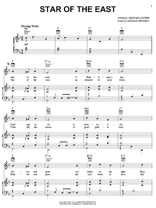 Learn to play Judy Garland Star Of The East sheet music for Piano, Vocal & Guitar (Right-Hand Melody) in minutes. Judy Garland Star Of The East sheet music notes and chords. Download Printable PDF.