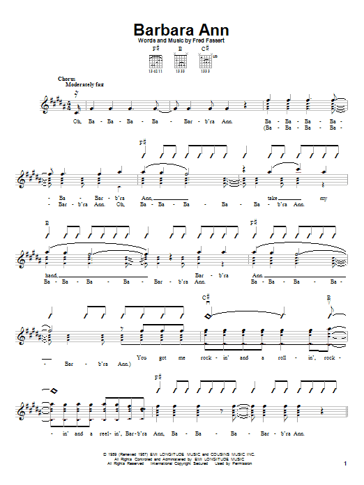 Learn to play The Beach Boys Barbara Ann sheet music for Guitar with strumming patterns in minutes. The Beach Boys Barbara Ann sheet music notes and chords. Download Printable PDF.