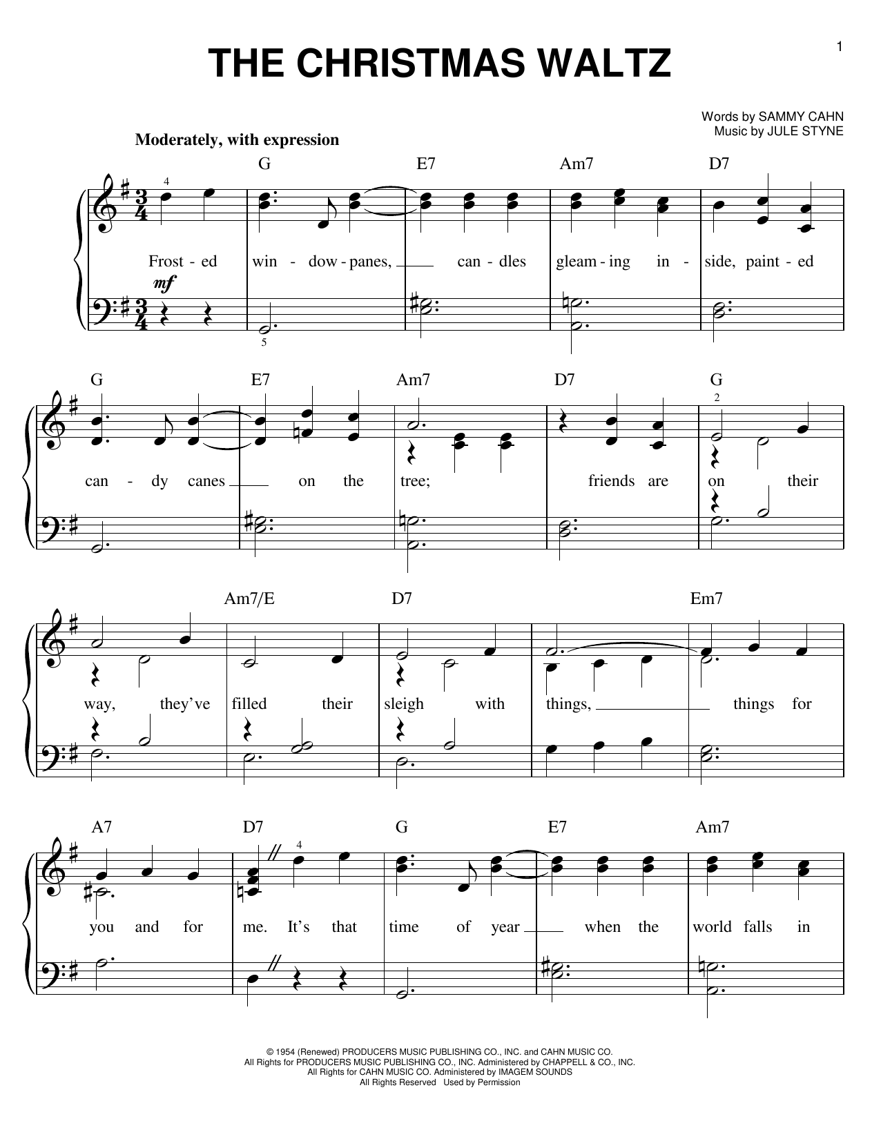 Learn to play Frank Sinatra The Christmas Waltz sheet music for Easy Piano in minutes. Frank Sinatra The Christmas Waltz sheet music notes and chords. Download Printable PDF.