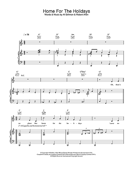 Learn to play Perry Como (There's No Place Like) Home For The Holidays sheet music for Piano, Vocal & Guitar in minutes. Perry Como (There's No Place Like) Home For The Holidays sheet music notes and chords. Download Printable PDF.
