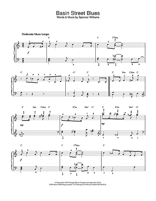 Learn to play Louis Armstrong Basin Street Blues sheet music for Piano in minutes. Louis Armstrong Basin Street Blues sheet music notes and chords. Download Printable PDF.