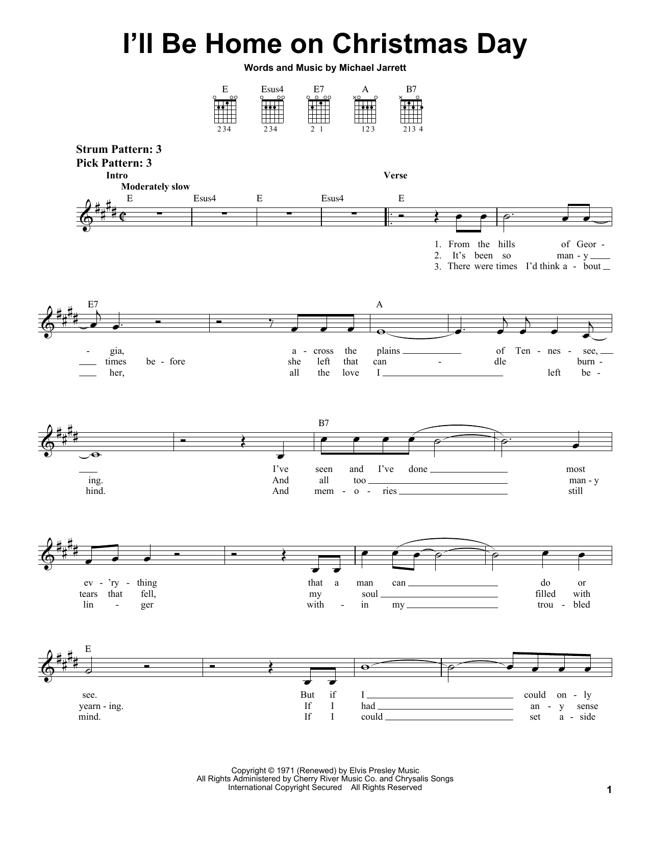 Learn to play Elvis Presley I'll Be Home On Christmas Day sheet music for Easy Guitar in minutes. Elvis Presley I'll Be Home On Christmas Day sheet music notes and chords. Download Printable PDF.