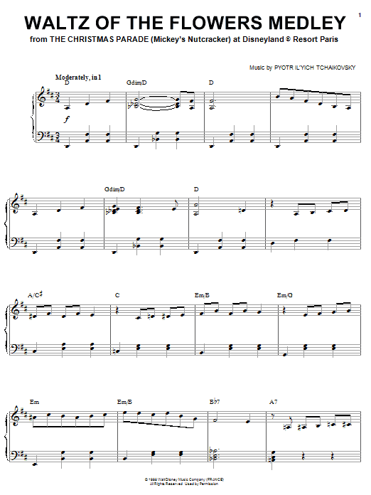Learn to play Pyotr Ilyich Tchaikovsky Waltz Of The Flowers Medley sheet music for Piano in minutes. Pyotr Ilyich Tchaikovsky Waltz Of The Flowers Medley sheet music notes and chords. Download Printable PDF.