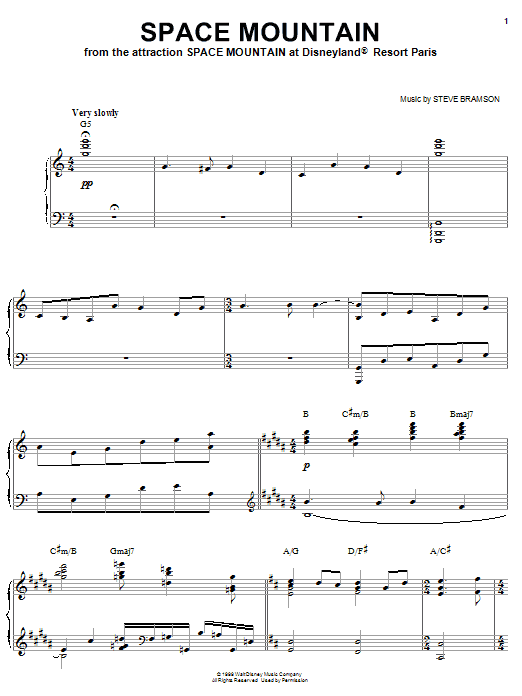 Learn to play Steve Bramson Space Mountain sheet music for Piano in minutes. Steve Bramson Space Mountain sheet music notes and chords. Download Printable PDF.
