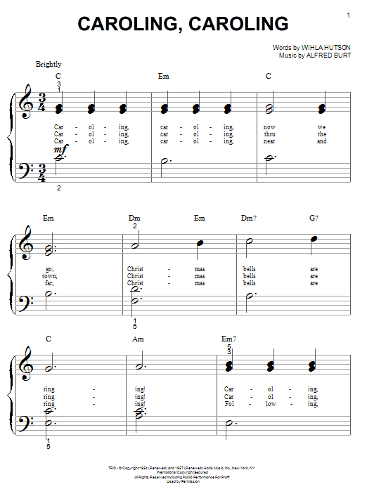 Learn to play Nat King Cole Caroling, Caroling sheet music for Piano (Big Notes) in minutes. Nat King Cole Caroling, Caroling sheet music notes and chords. Download Printable PDF.