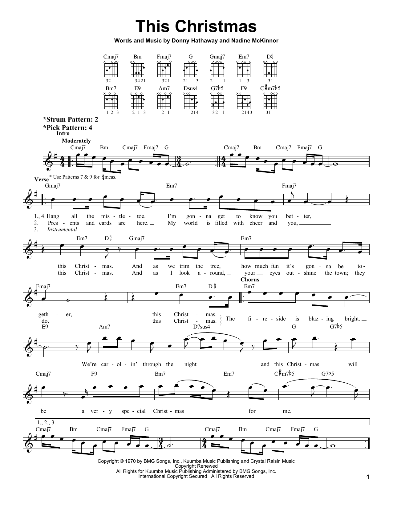 Learn to play Donny Hathaway This Christmas sheet music for Easy Guitar in minutes. Donny Hathaway This Christmas sheet music notes and chords. Download Printable PDF.