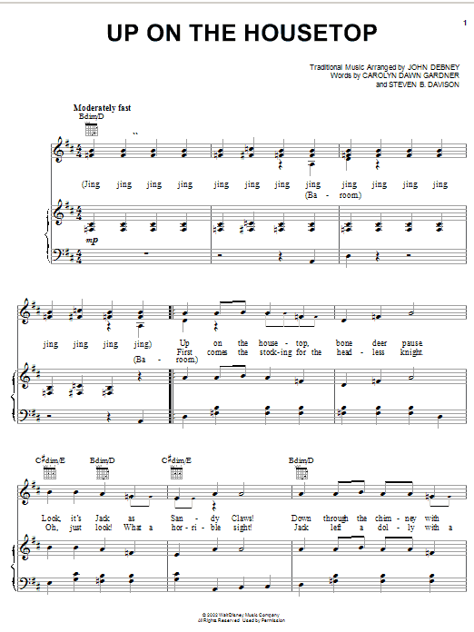Learn to play Carolyn Dawn Gardner Up On The Housetop sheet music for Piano, Vocal & Guitar (Right-Hand Melody) in minutes. Carolyn Dawn Gardner Up On The Housetop sheet music notes and chords. Download Printable PDF.