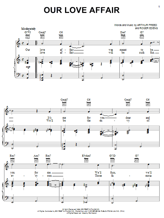 Learn to play Frank Sinatra Our Love Affair sheet music for Piano, Vocal & Guitar (Right-Hand Melody) in minutes. Frank Sinatra Our Love Affair sheet music notes and chords. Download Printable PDF.