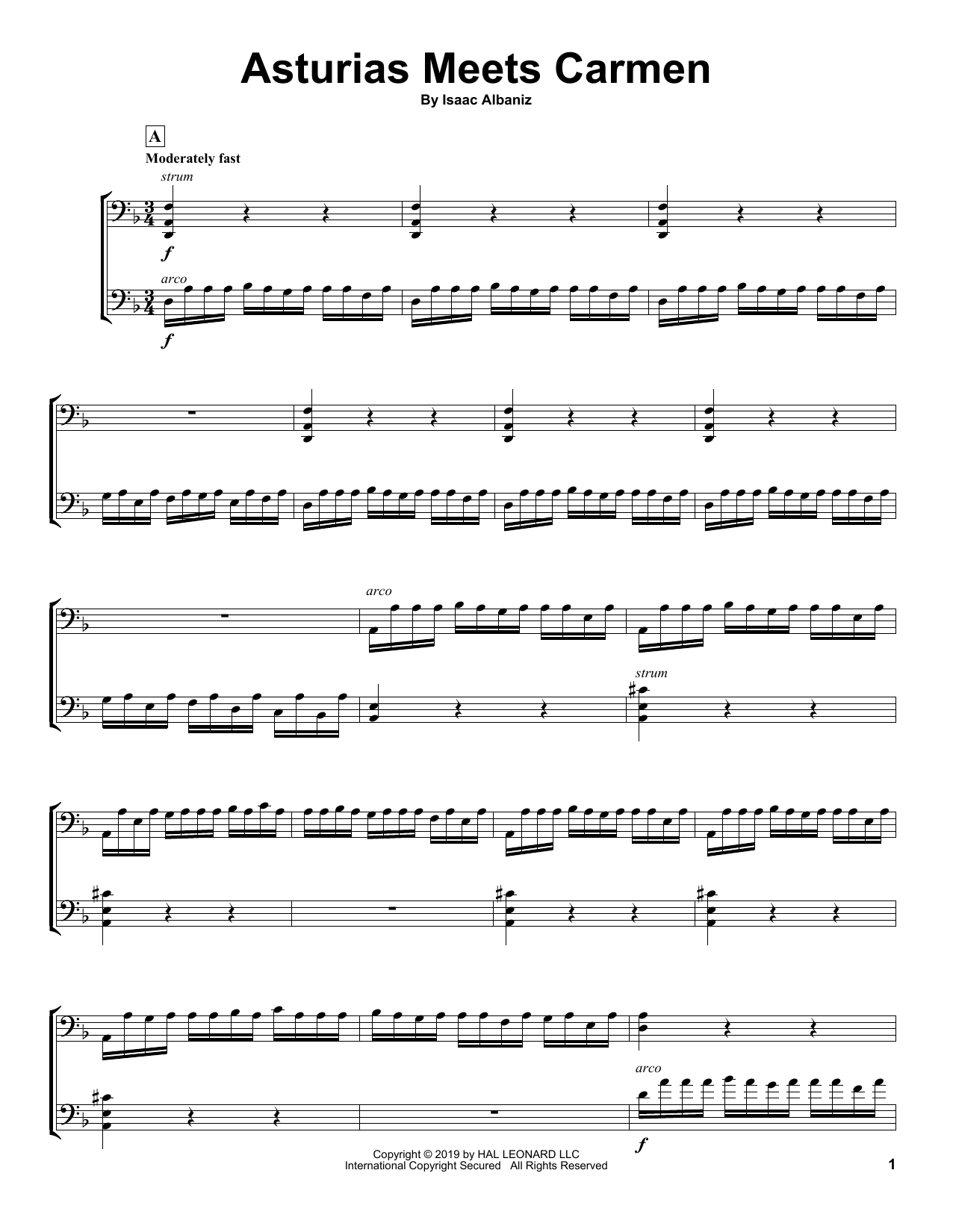 Download 2Cellos Asturias Meets Carmen Sheet Music and learn how to play Cello Duet PDF digital score in minutes