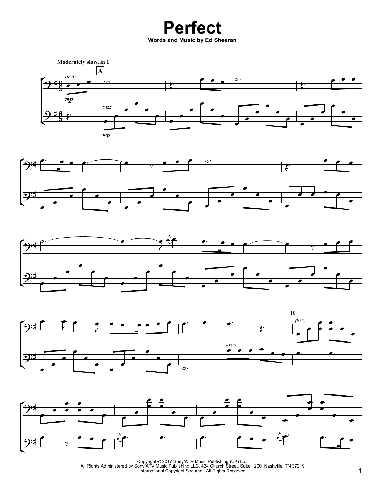 Download 2Cellos Perfect Sheet Music and learn how to play Cello Duet PDF digital score in minutes