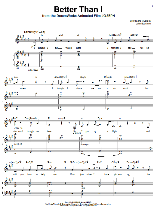 Learn to play John Bucchino Better Than I sheet music for Piano, Vocal & Guitar (Right-Hand Melody) in minutes. John Bucchino Better Than I sheet music notes and chords. Download Printable PDF.