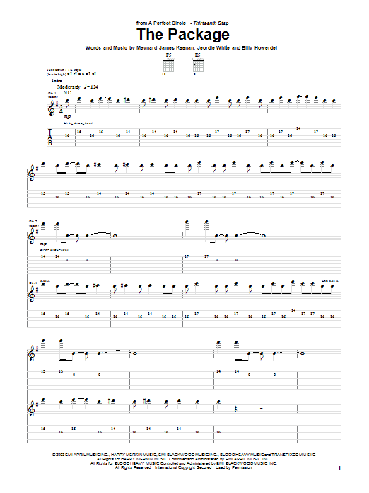 Learn to play A Perfect Circle The Package sheet music for Guitar Tab in minutes. A Perfect Circle The Package sheet music notes and chords. Download Printable PDF.