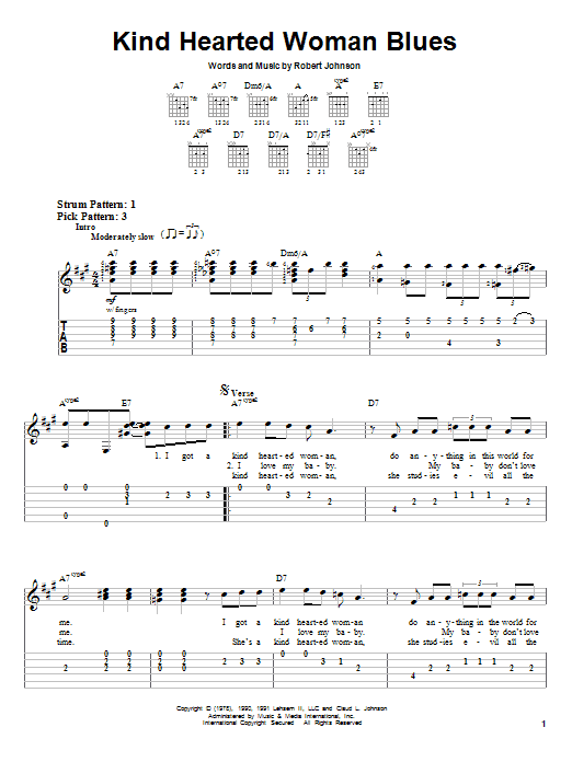 Learn to play Robert Johnson Kind Hearted Woman Blues sheet music for Easy Guitar Tab in minutes. Robert Johnson Kind Hearted Woman Blues sheet music notes and chords. Download Printable PDF.
