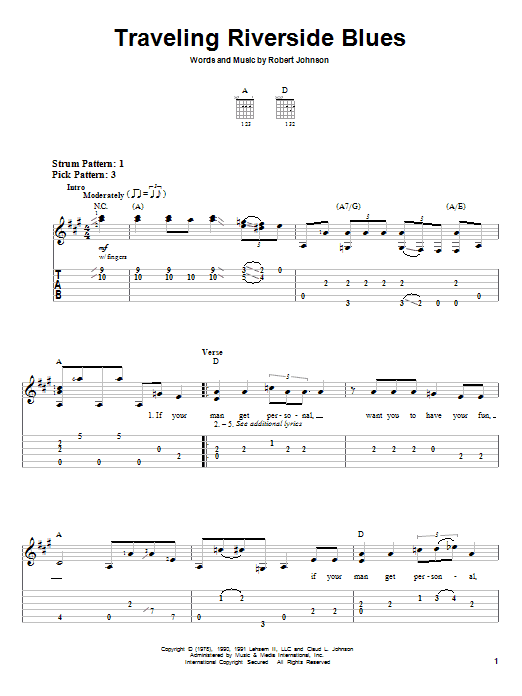 Learn to play Robert Johnson Traveling Riverside Blues sheet music for Easy Guitar Tab in minutes. Robert Johnson Traveling Riverside Blues sheet music notes and chords. Download Printable PDF.