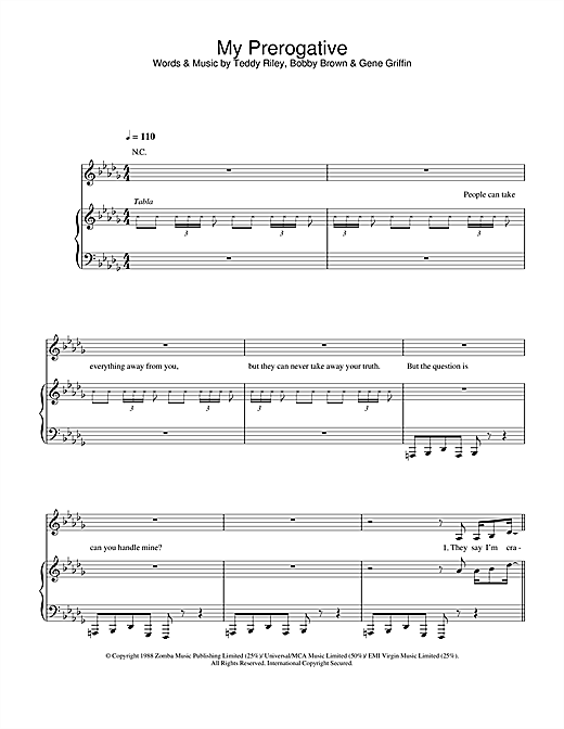 Learn to play Britney Spears My Prerogative sheet music for Piano, Vocal & Guitar (Right-Hand Melody) in minutes. Britney Spears My Prerogative sheet music notes and chords. Download Printable PDF.