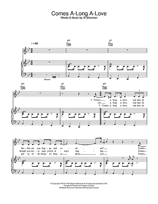Learn to play Kay Starr Comes A-Long A-Love sheet music for Piano, Vocal & Guitar in minutes. Kay Starr Comes A-Long A-Love sheet music notes and chords. Download Printable PDF.
