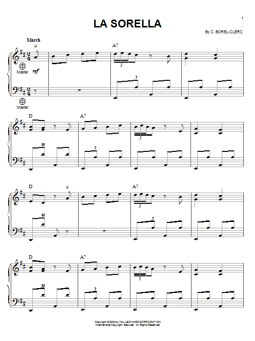 Learn to play C. Borel-Clerc La Sorella sheet music for Accordion in minutes. C. Borel-Clerc La Sorella sheet music notes and chords. Download Printable PDF.
