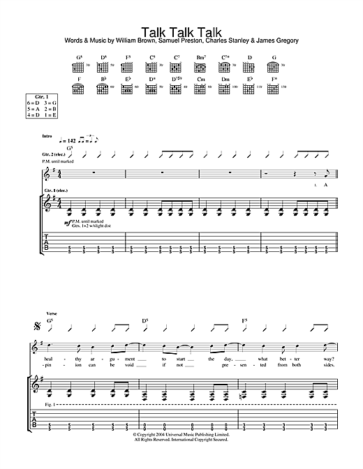Learn to play The Ordinary Boys Talk Talk Talk sheet music for Guitar Tab in minutes. The Ordinary Boys Talk Talk Talk sheet music notes and chords. Download Printable PDF.