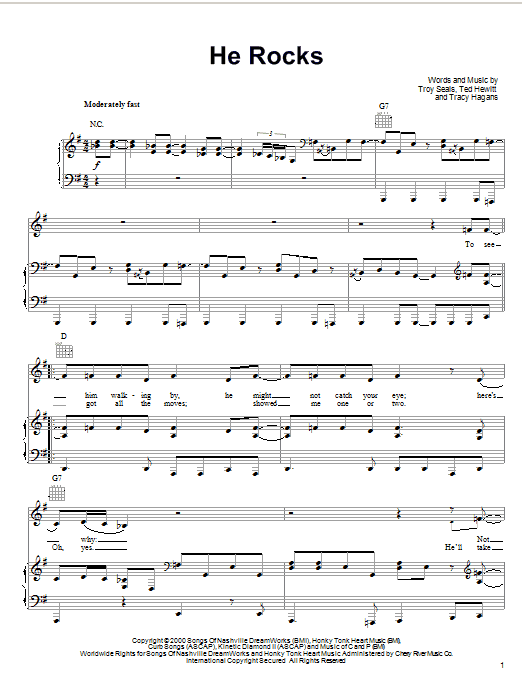 Learn to play Wynonna Judd He Rocks sheet music for Piano, Vocal & Guitar (Right-Hand Melody) in minutes. Wynonna Judd He Rocks sheet music notes and chords. Download Printable PDF.
