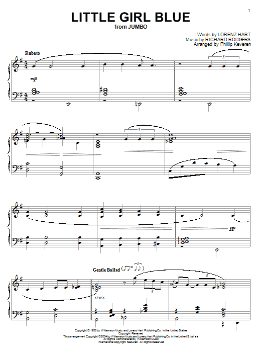 Learn to play Rodgers & Hart Little Girl Blue sheet music for Piano in minutes. Rodgers & Hart Little Girl Blue sheet music notes and chords. Download Printable PDF.