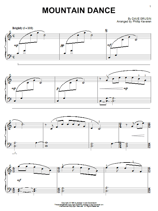 Learn to play Dave Grusin Mountain Dance sheet music for Piano in minutes. Dave Grusin Mountain Dance sheet music notes and chords. Download Printable PDF.