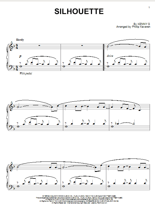 Learn to play Kenny G Silhouette sheet music for Piano in minutes. Kenny G Silhouette sheet music notes and chords. Download Printable PDF.