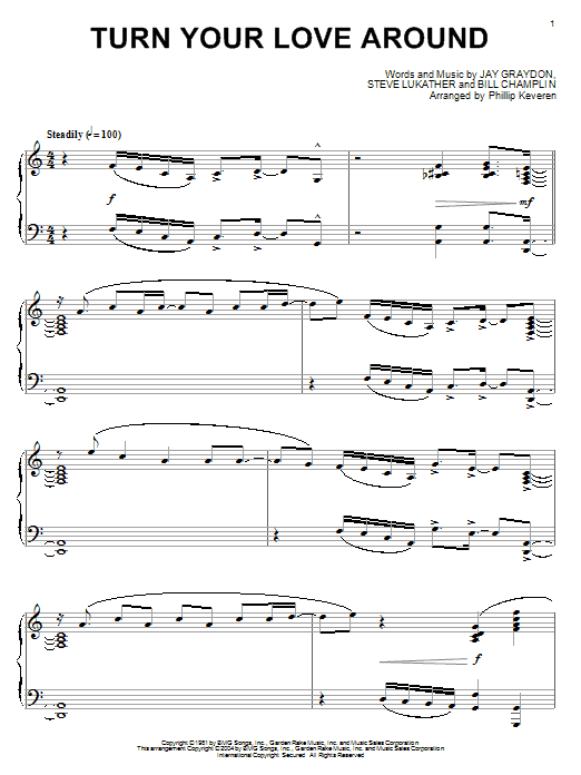 Learn to play George Benson Turn Your Love Around sheet music for Piano in minutes. George Benson Turn Your Love Around sheet music notes and chords. Download Printable PDF.