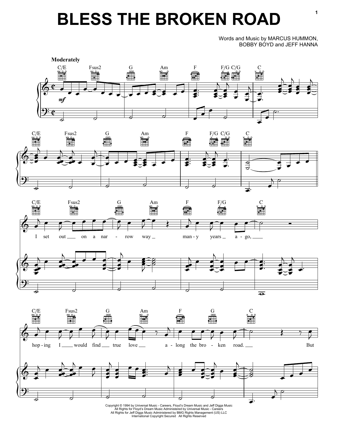 Learn to play Rascal Flatts Bless The Broken Road sheet music for Piano, Vocal & Guitar (Right-Hand Melody) in minutes. Rascal Flatts Bless The Broken Road sheet music notes and chords. Download Printable PDF.
