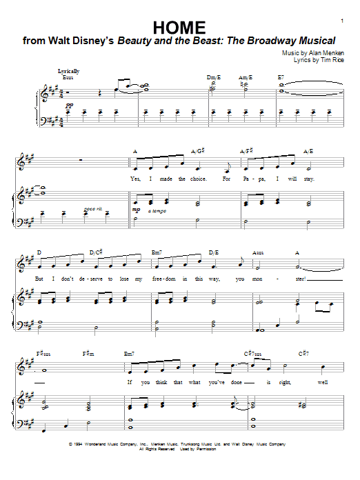 Learn to play Alan Menken Home sheet music for Piano & Vocal in minutes. Alan Menken Home sheet music notes and chords. Download Printable PDF.