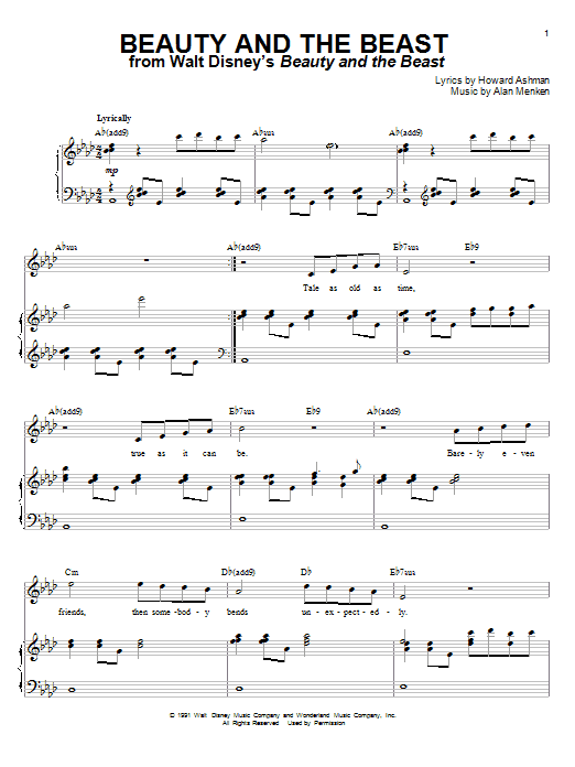 Learn to play Alan Menken Beauty And The Beast sheet music for Piano & Vocal in minutes. Alan Menken Beauty And The Beast sheet music notes and chords. Download Printable PDF.