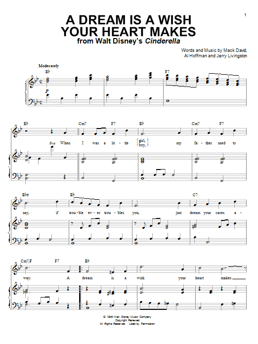 Learn to play Linda Ronstadt A Dream Is A Wish Your Heart Makes sheet music for Piano & Vocal in minutes. Linda Ronstadt A Dream Is A Wish Your Heart Makes sheet music notes and chords. Download Printable PDF.