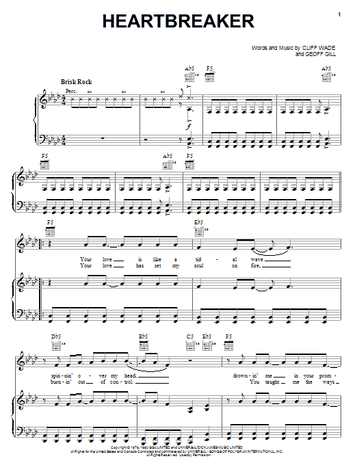Learn to play Pat Benatar Heartbreaker sheet music for Piano, Vocal & Guitar (Right-Hand Melody) in minutes. Pat Benatar Heartbreaker sheet music notes and chords. Download Printable PDF.