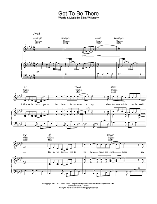 Learn to play Michael Jackson Got To Be There sheet music for Piano, Vocal & Guitar (Right-Hand Melody) in minutes. Michael Jackson Got To Be There sheet music notes and chords. Download Printable PDF.