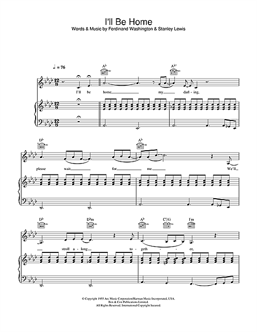Learn to play Pat Boone I'll Be Home sheet music for Piano, Vocal & Guitar in minutes. Pat Boone I'll Be Home sheet music notes and chords. Download Printable PDF.