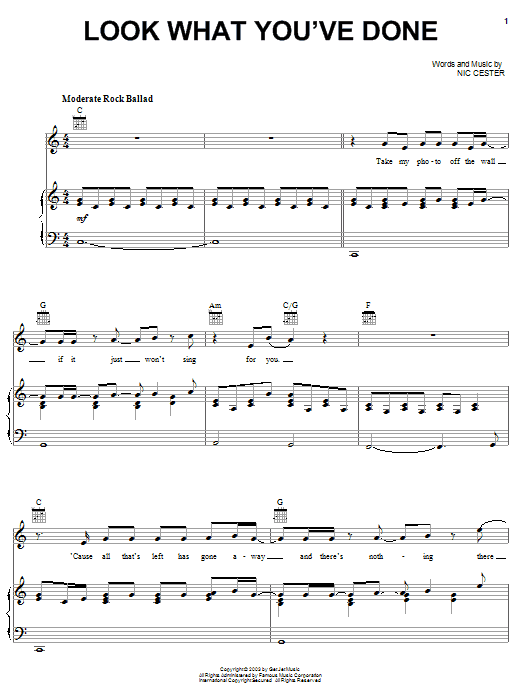 Learn to play Jet Look What You've Done sheet music for Piano, Vocal & Guitar (Right-Hand Melody) in minutes. Jet Look What You've Done sheet music notes and chords. Download Printable PDF.