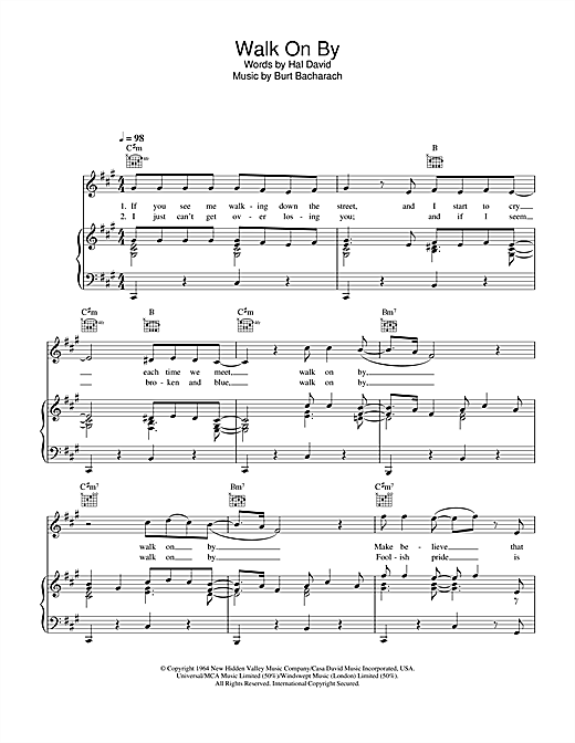 Learn to play Seal Walk On By sheet music for Piano, Vocal & Guitar (Right-Hand Melody) in minutes. Seal Walk On By sheet music notes and chords. Download Printable PDF.