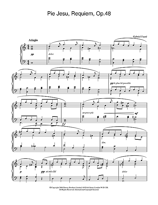 Learn to play Gabriel Fauré Pie Jesu (from Requiem, Op.48) sheet music for Piano in minutes. Gabriel Fauré Pie Jesu (from Requiem, Op.48) sheet music notes and chords. Download Printable PDF.