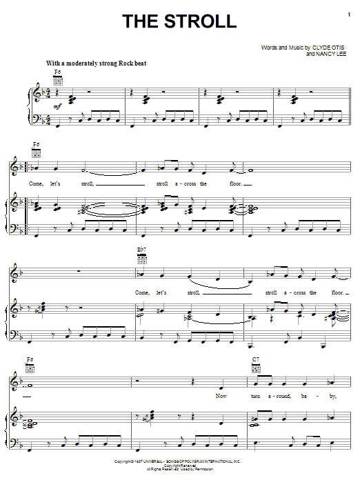 Learn to play The Diamonds The Stroll sheet music for Piano, Vocal & Guitar (Right-Hand Melody) in minutes. The Diamonds The Stroll sheet music notes and chords. Download Printable PDF.