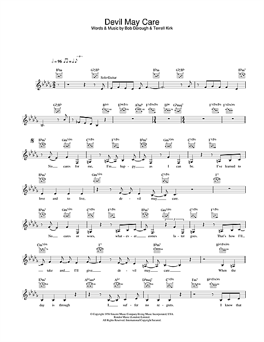 Learn to play Diana Krall Devil May Care sheet music for Melody Line, Lyrics & Chords in minutes. Diana Krall Devil May Care sheet music notes and chords. Download Printable PDF.