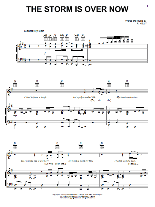 Learn to play Bishop T.D. Jakes The Storm Is Over Now sheet music for Piano, Vocal & Guitar (Right-Hand Melody) in minutes. Bishop T.D. Jakes The Storm Is Over Now sheet music notes and chords. Download Printable PDF.