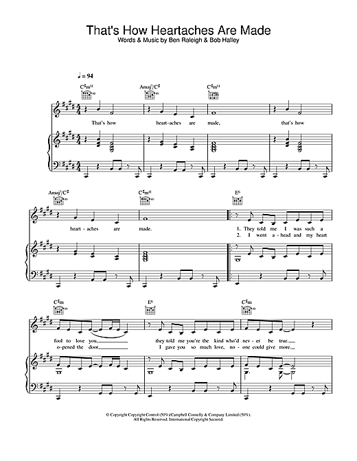 Learn to play Baby Washington That's How Heartaches Are Made sheet music for Piano, Vocal & Guitar (Right-Hand Melody) in minutes. Baby Washington That's How Heartaches Are Made sheet music notes and chords. Download Printable PDF.