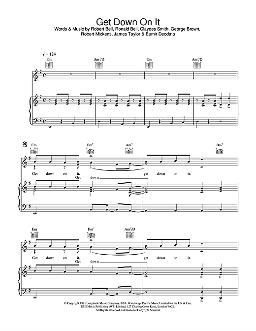 Learn to play Kool And The Gang Get Down On It sheet music for Piano, Vocal & Guitar in minutes. Kool And The Gang Get Down On It sheet music notes and chords. Download Printable PDF.