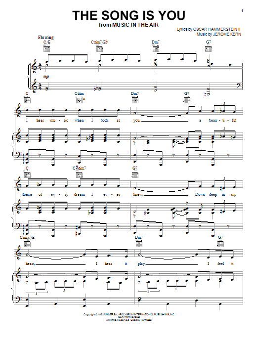 Learn to play Frank Sinatra The Song Is You sheet music for Piano, Vocal & Guitar (Right-Hand Melody) in minutes. Frank Sinatra The Song Is You sheet music notes and chords. Download Printable PDF.